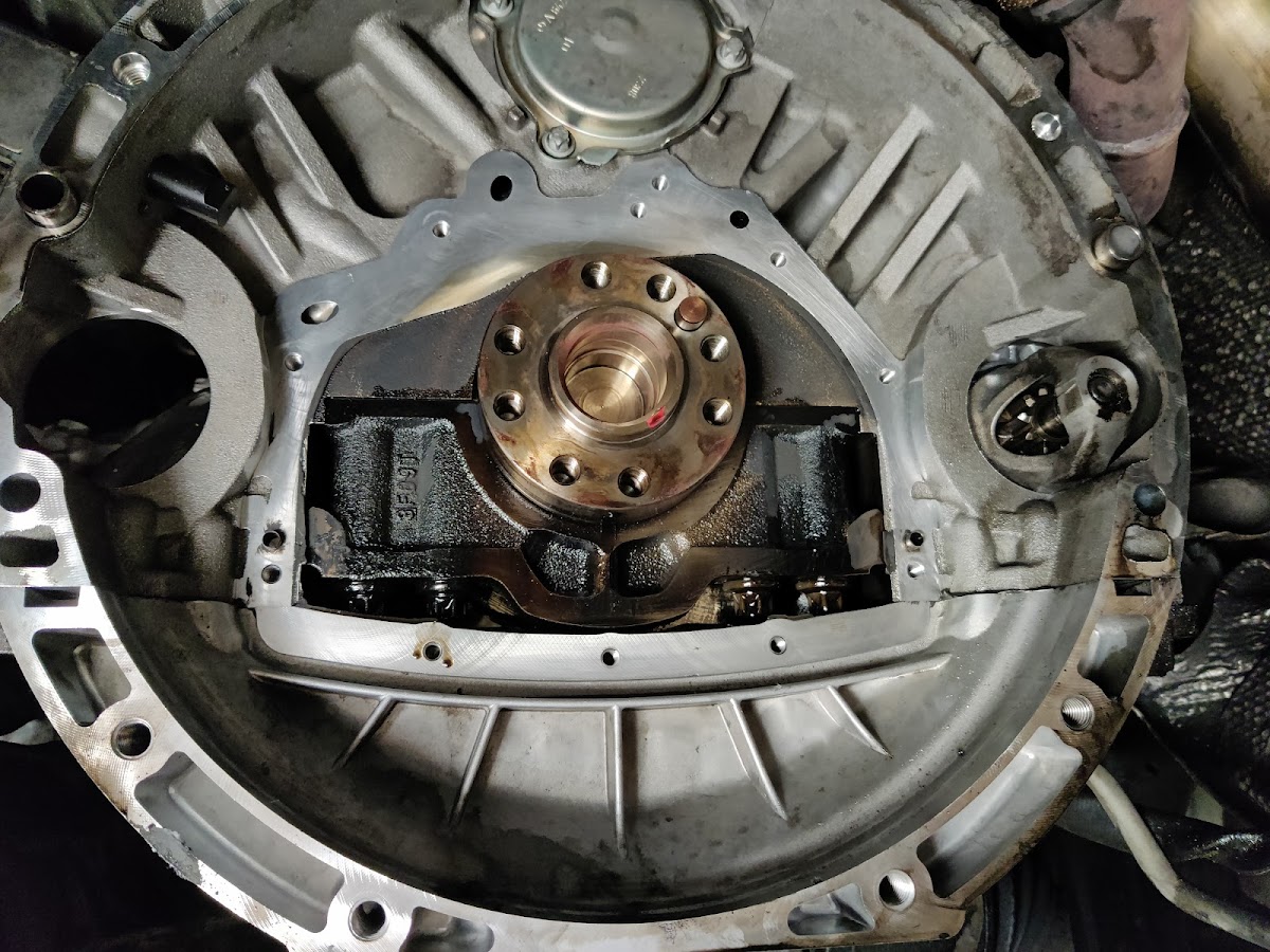 Transmission bellhousing and flywheel work